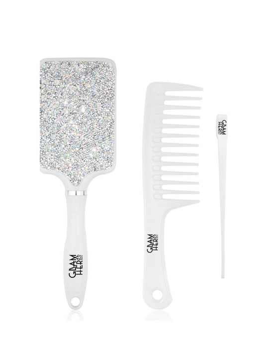 GlamHer "Tangle Ease" Detangling Brush Set